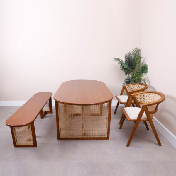 Aura Dining table set of table and bench - Image 2