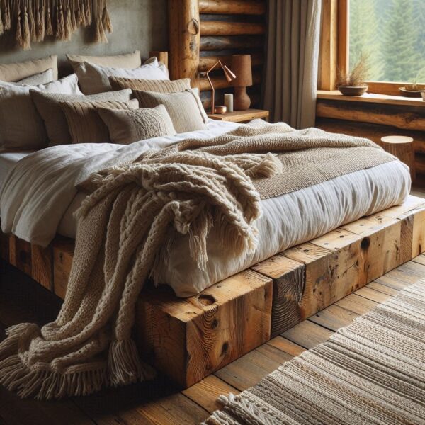 King Size Handmade Wooden Bed - Image 2